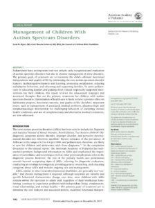 Management of Children With Autism Spectrum Disorders – Pathfinders for ...